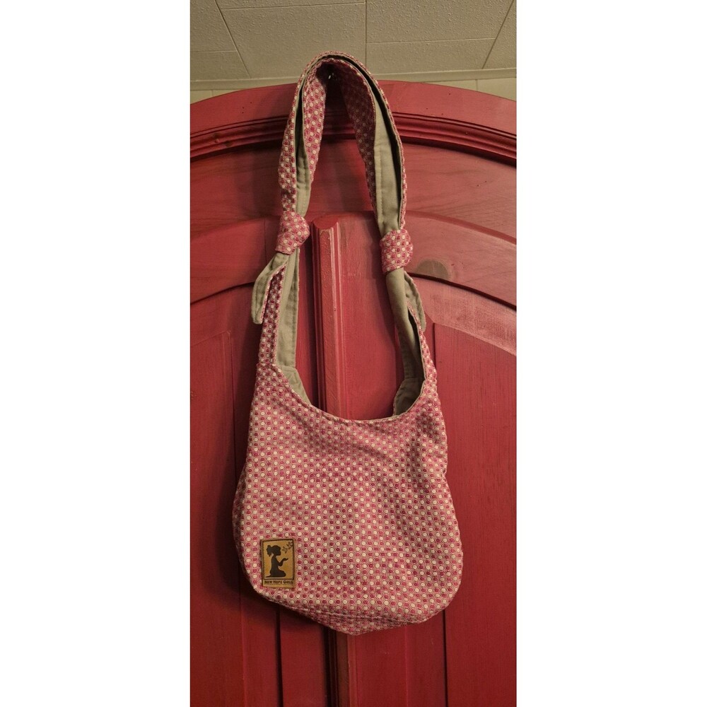 NWOT New Hope Girls Sprinkles Mini Hobo Bag Pink White Pattern Canvas Crossbody